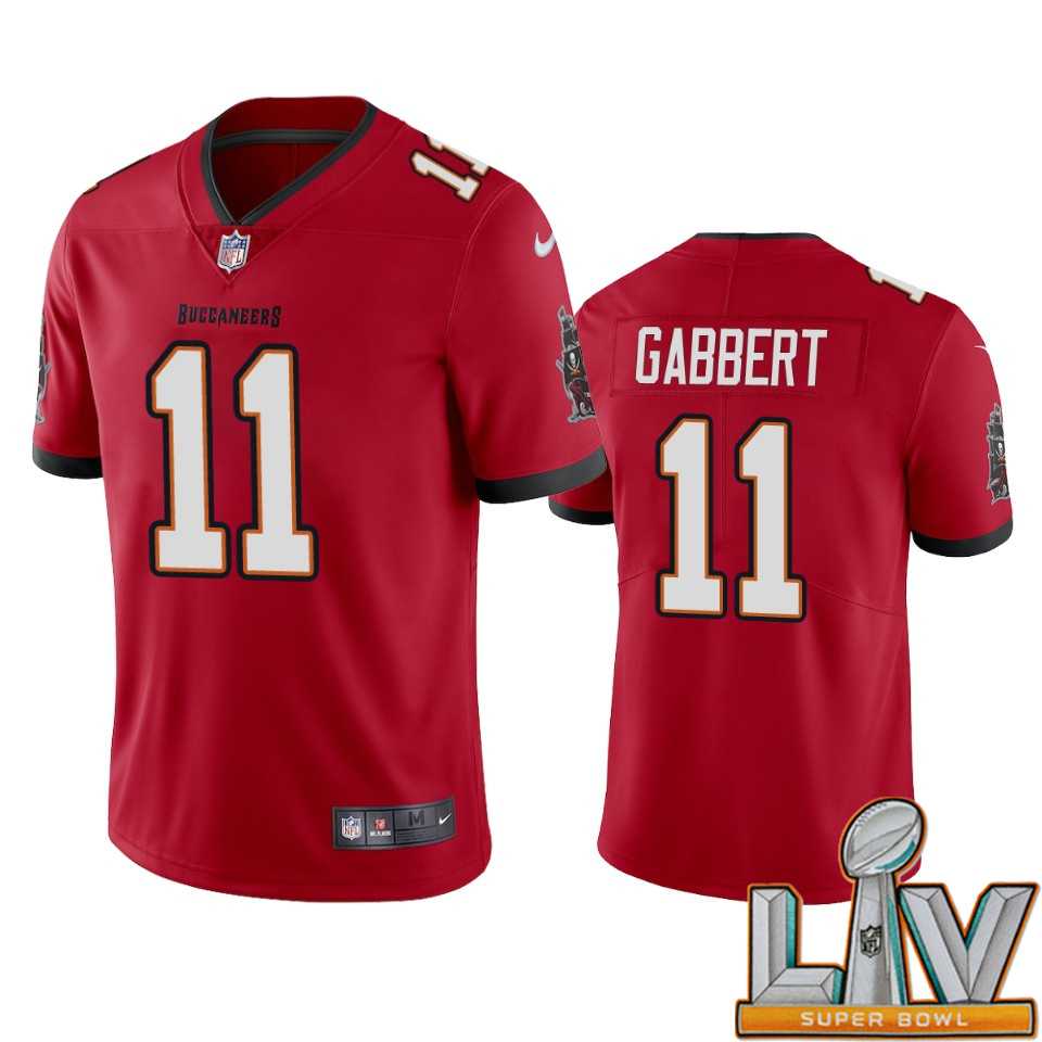 Super Bowl LV 2021 Tampa Bay Buccaneers Men Nike NFL 11 Blaine Gabbert Red Vapor Limited Jersey